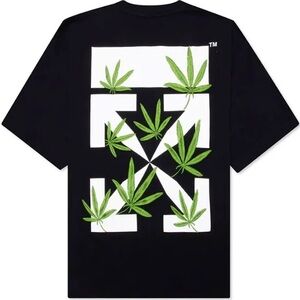 OFF-WHITE Off White Weed Arrows Over Skate S/s T Shirt
Black/Green S